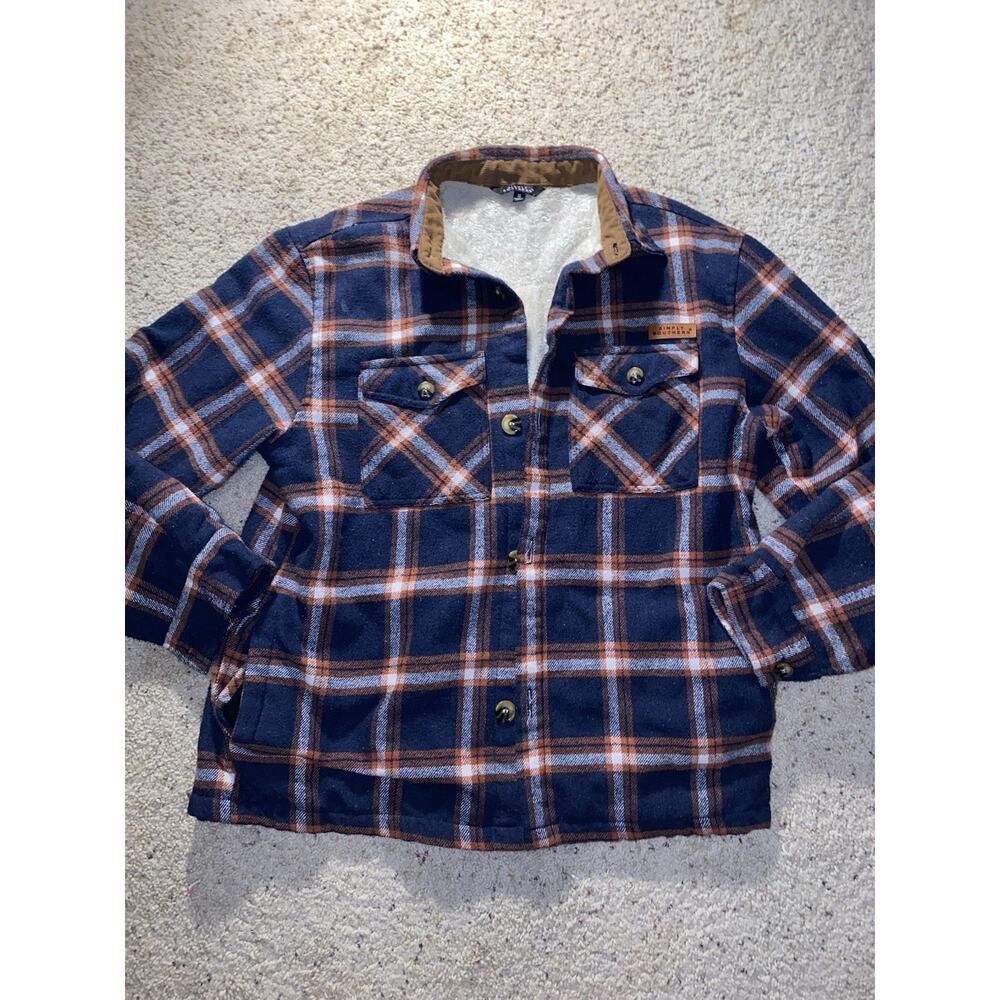 Simply Southern Womens Medium Sherpa Lined Flannel Shirt Jacket Shacket - Picture 2 of 12